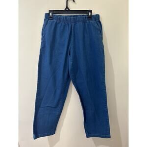 American Sweetheart Women's Pull On Elastic Waist Denim Jeans SZ LP with Pockets